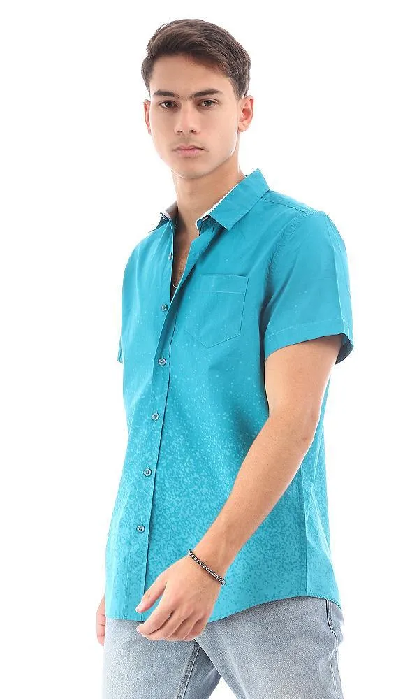 94550 Teal Shades Short Sleeves Buttoned Shirt