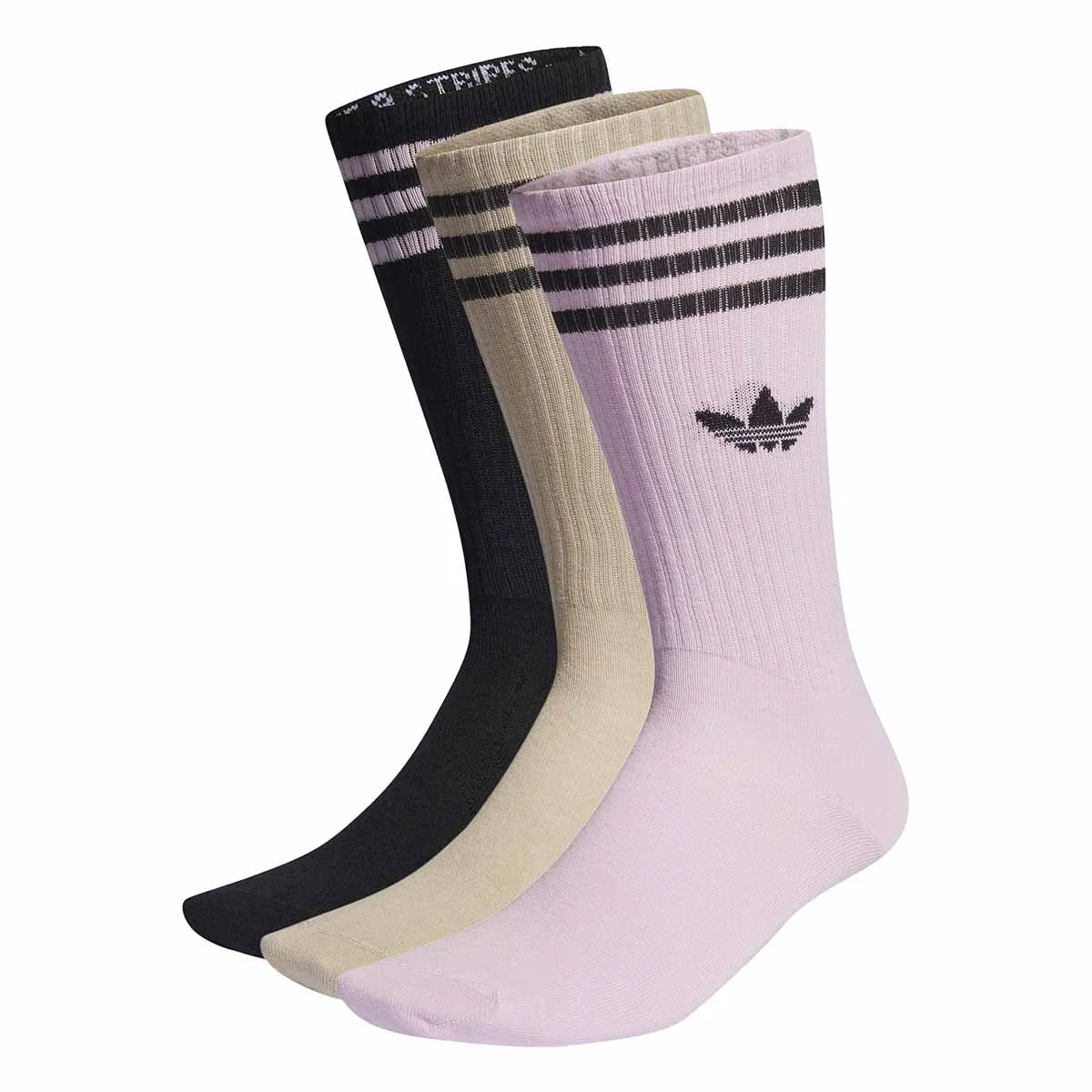 Adidas - Solid Crew 3 Pack Socks Black/Wonbei/Orcfus