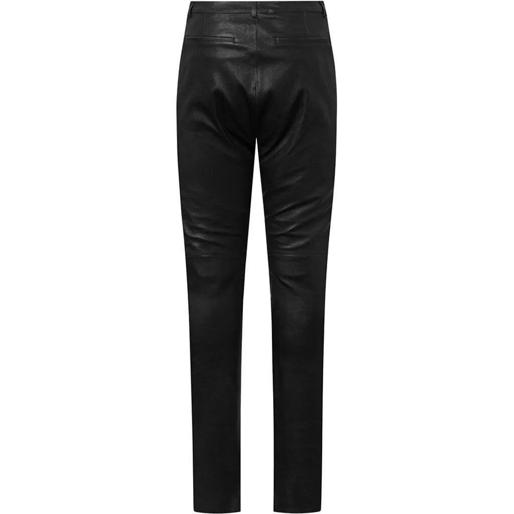 Alea chino leather pants / 50990 - Black (Nero)