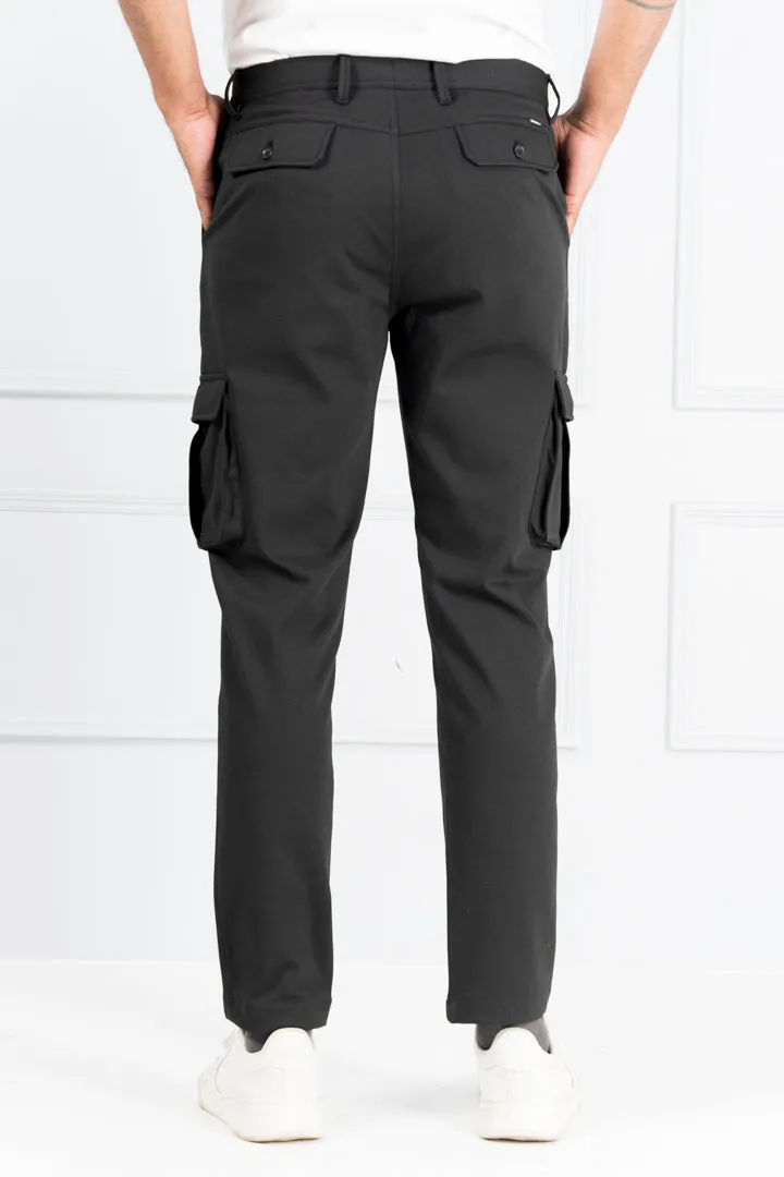 Bangalore Black Power-Stretch Cargo Pants