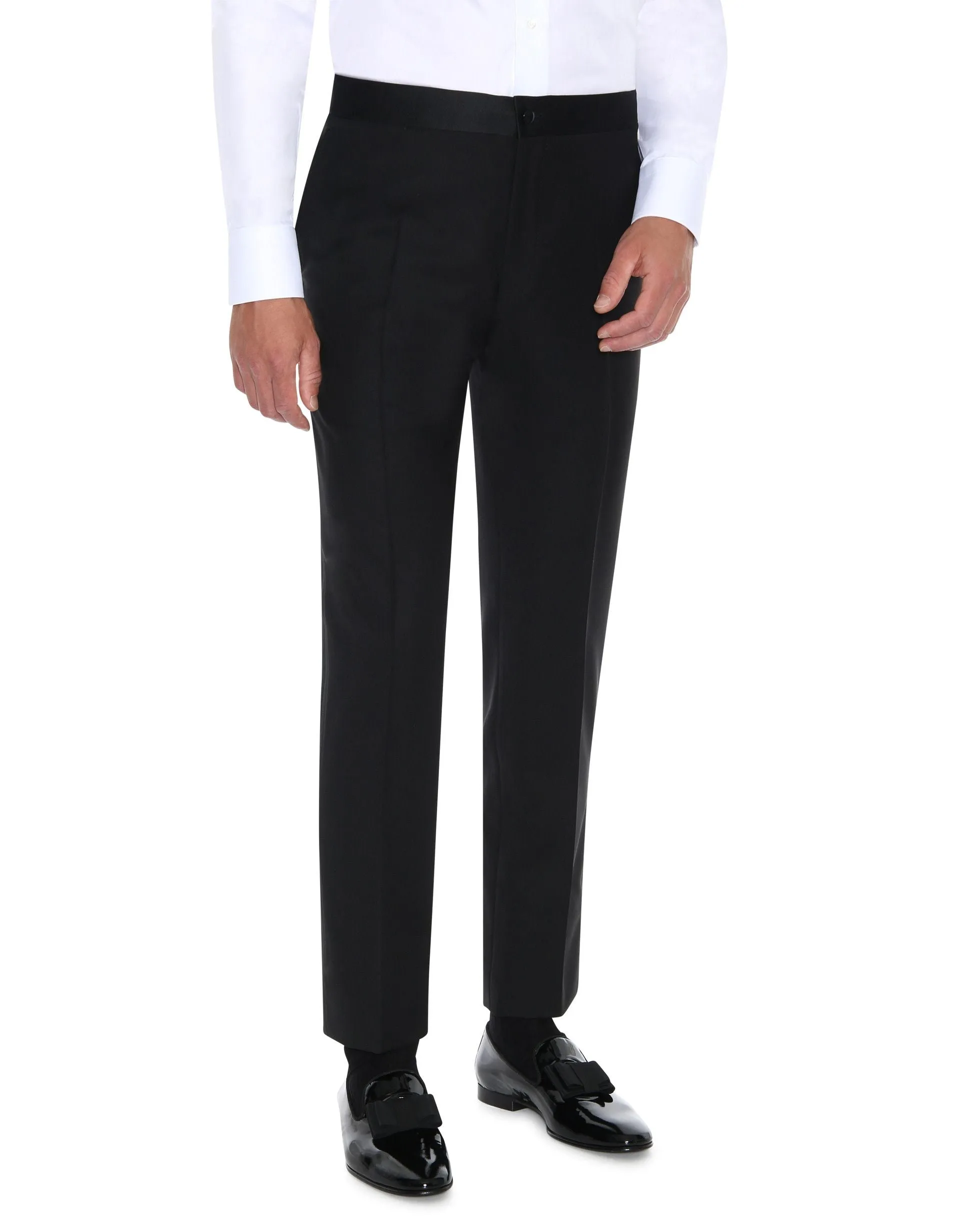 Black Wool Tuxedo With Silk Peak lapels