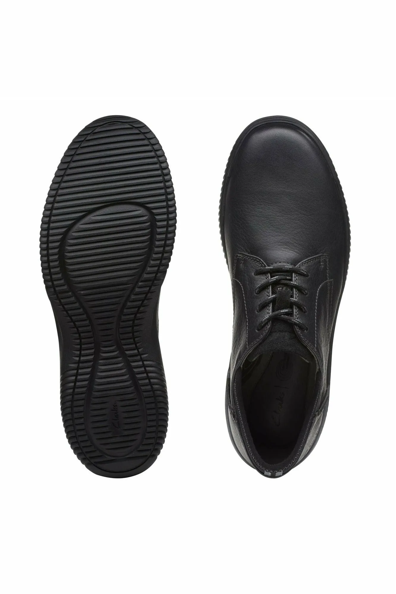 Clarks Donaway Plain in Black Leather