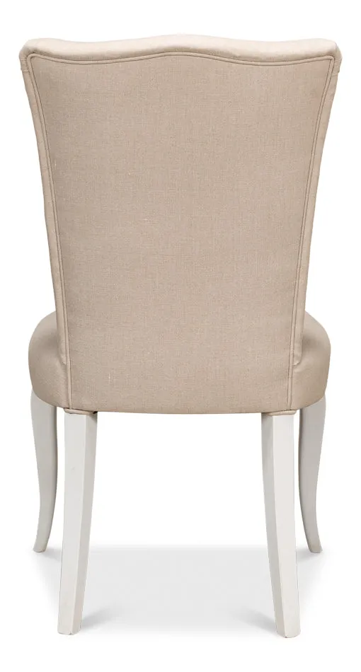 Contemporary French White Dining Chair