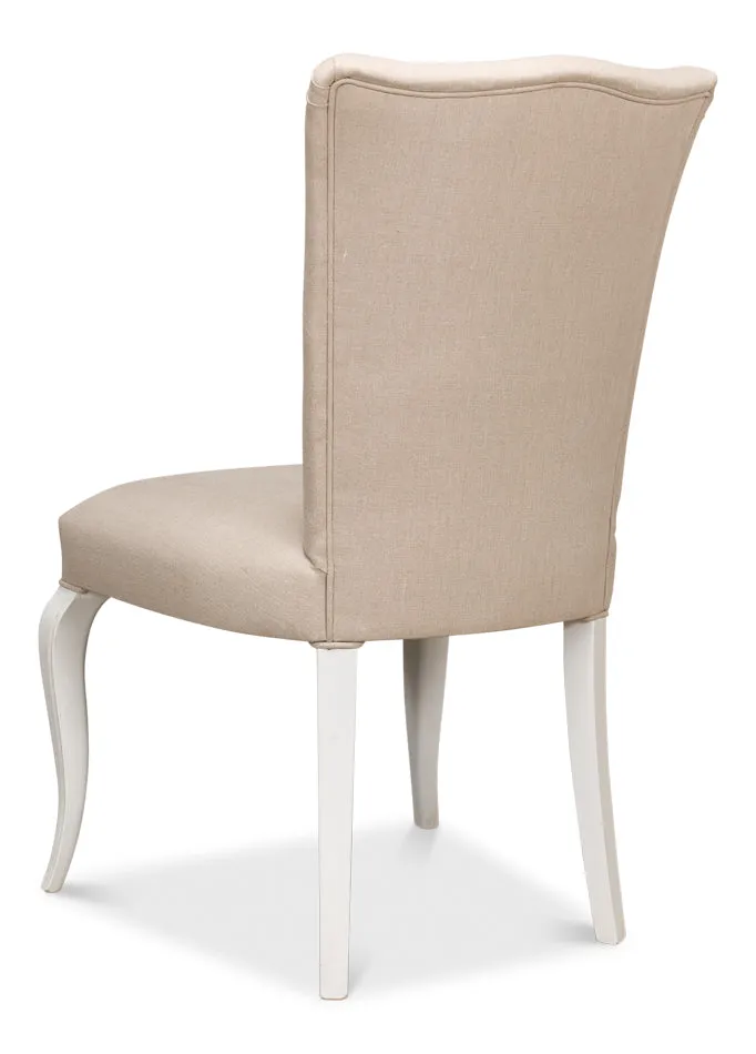 Contemporary French White Dining Chair