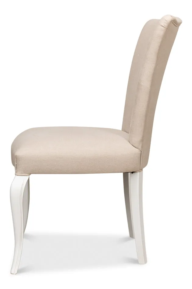 Contemporary French White Dining Chair