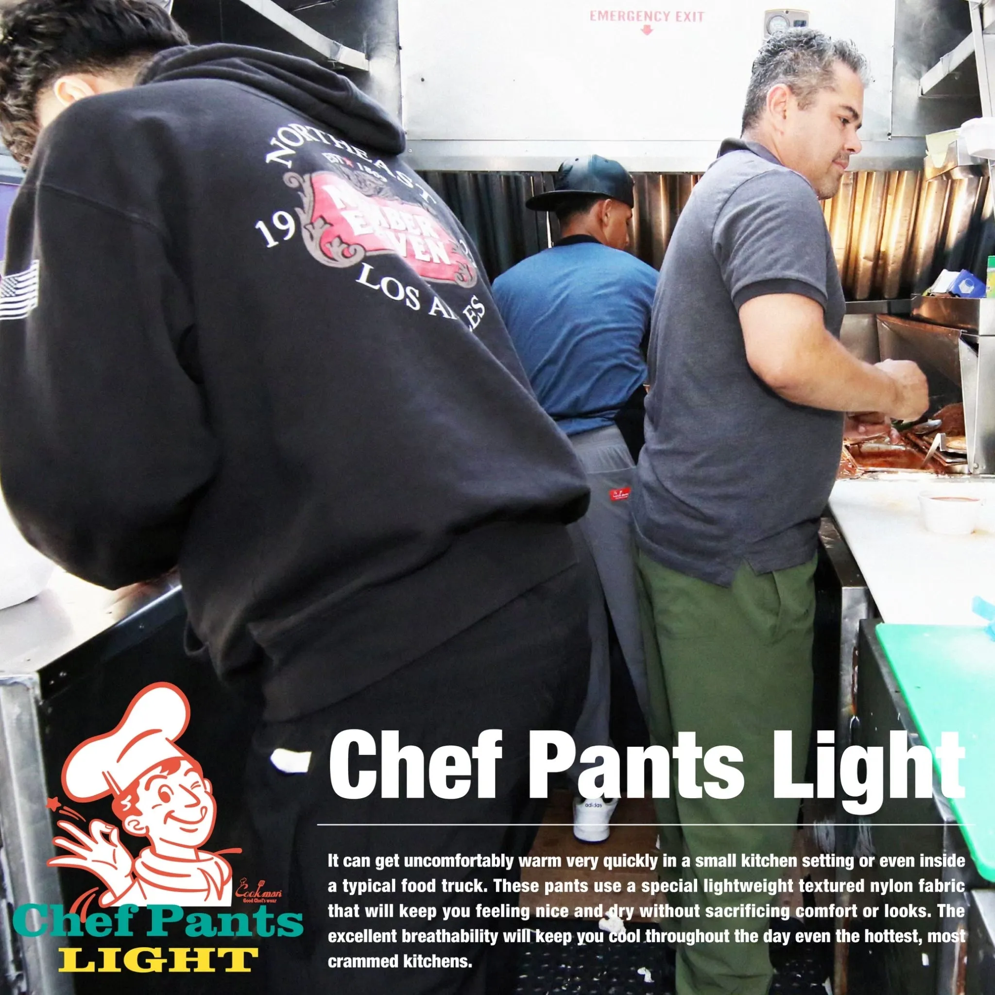 Cookman Chef Pants - "Light" : Green