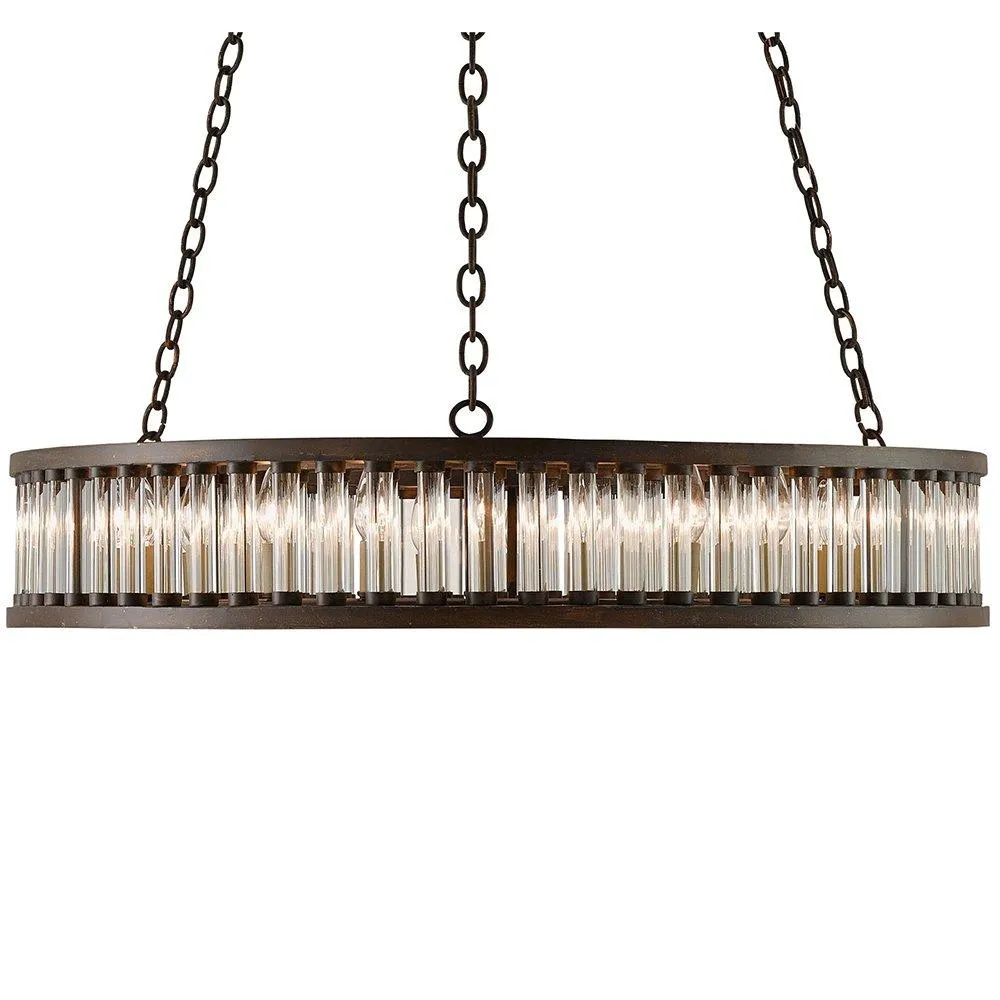 Elixir Glass Vials Round Chandelier