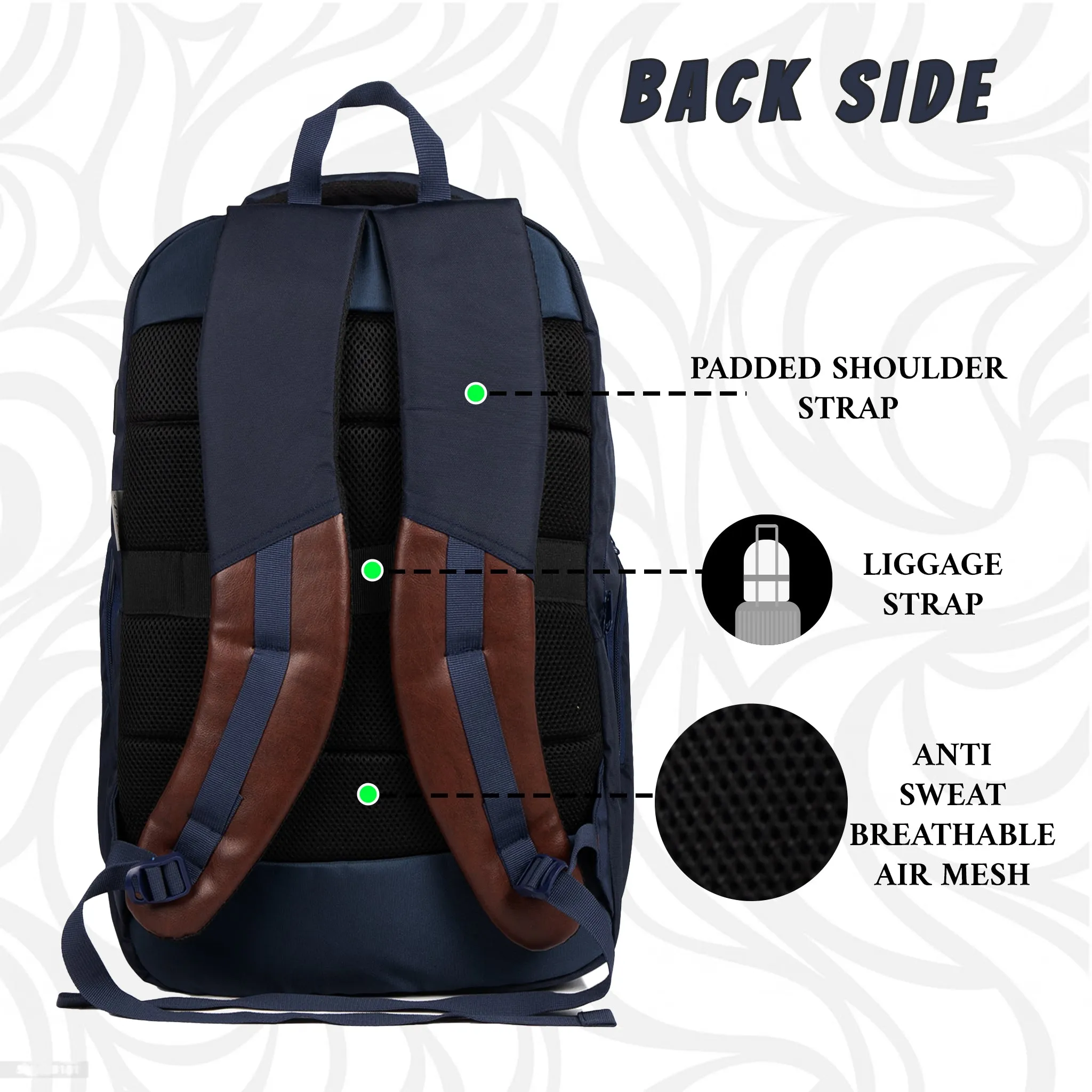 Equity 29L Blue Brown Laptop Backpack