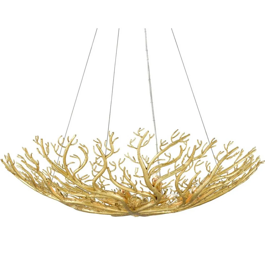 Gold Glam Coral Reef Chandelier