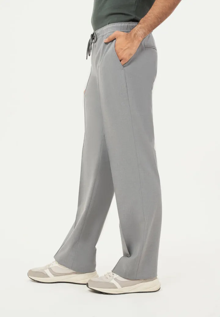 Grey Pintuck Baggy Fit Drawstring Pants (Ali Fazal x Elle)