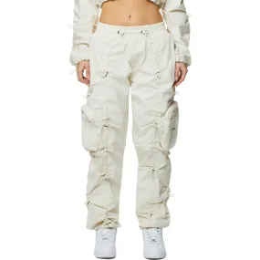 High Rise Multi Bungee Joggers - Oatmeal