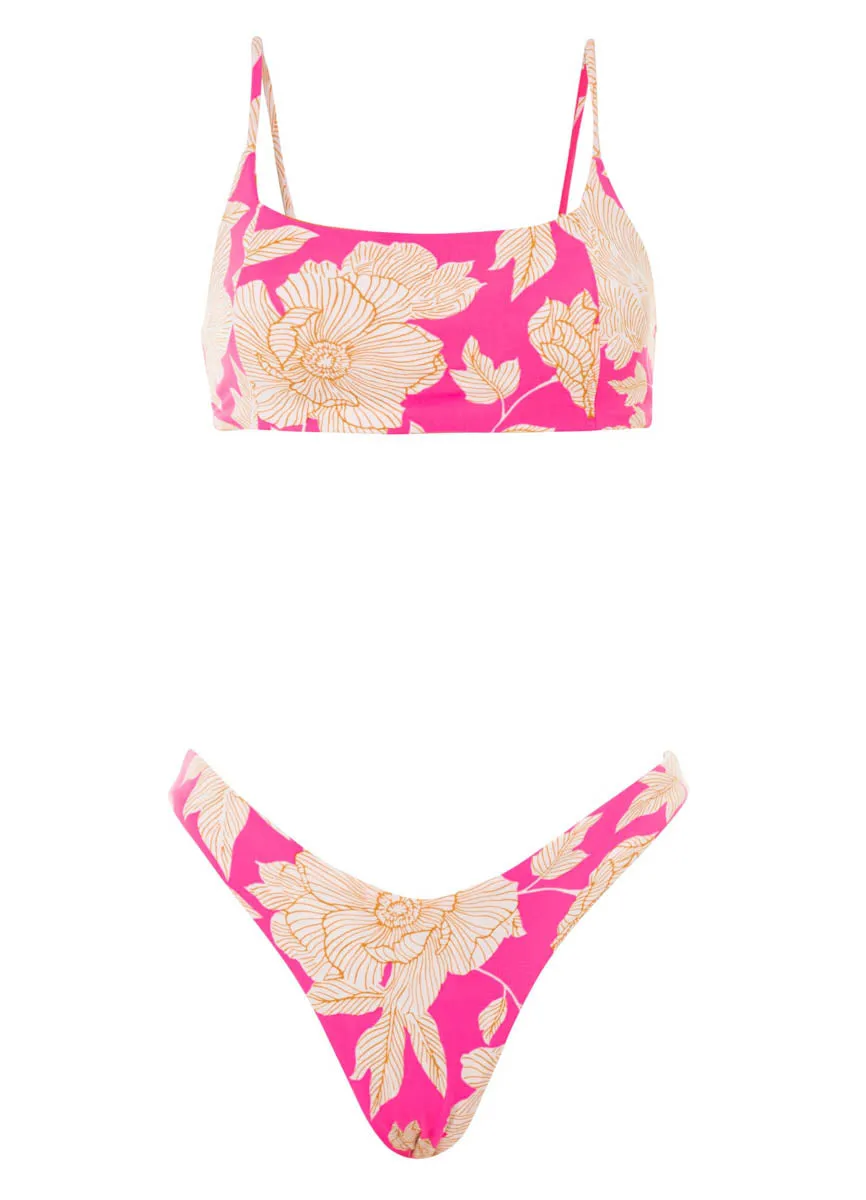 Maaji Floral Duo Zayla Sporty Bralette Bikini Top