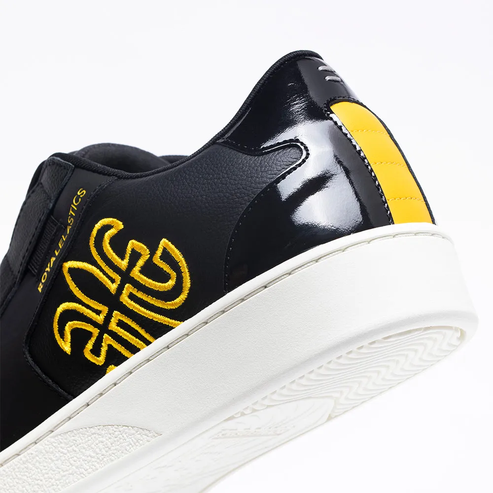 Men's Adelaide Black Yellow Leather Sneakers 02694-993