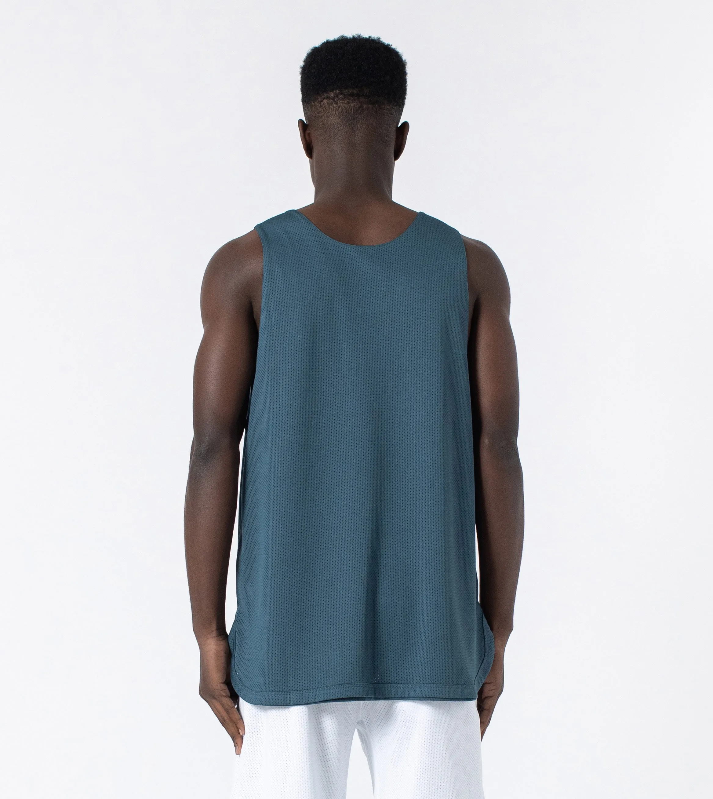 Mesh Rugger Tank Dk Aqua