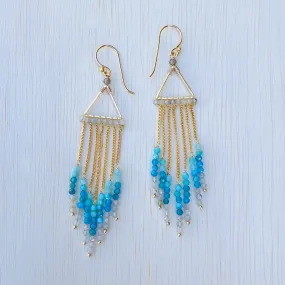 Neon Apatite Free Spirit Fringe Earring