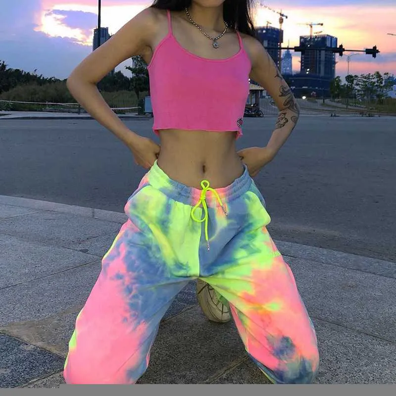 Neon Bleach Tie Dyed Sweatpants Tye Dye Joggers