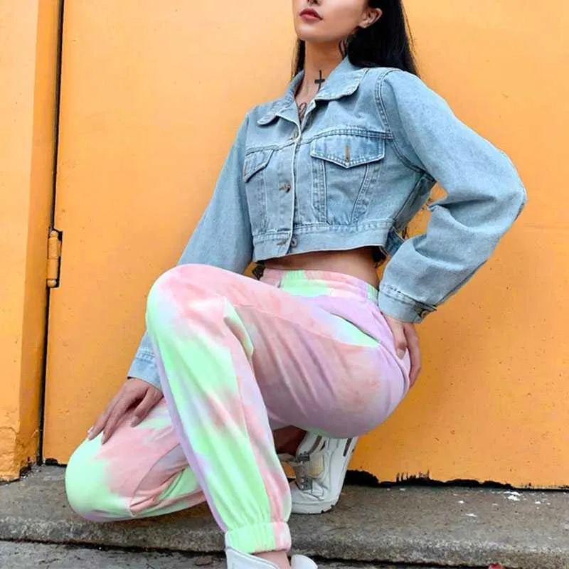 Neon Bleach Tie Dyed Sweatpants Tye Dye Joggers