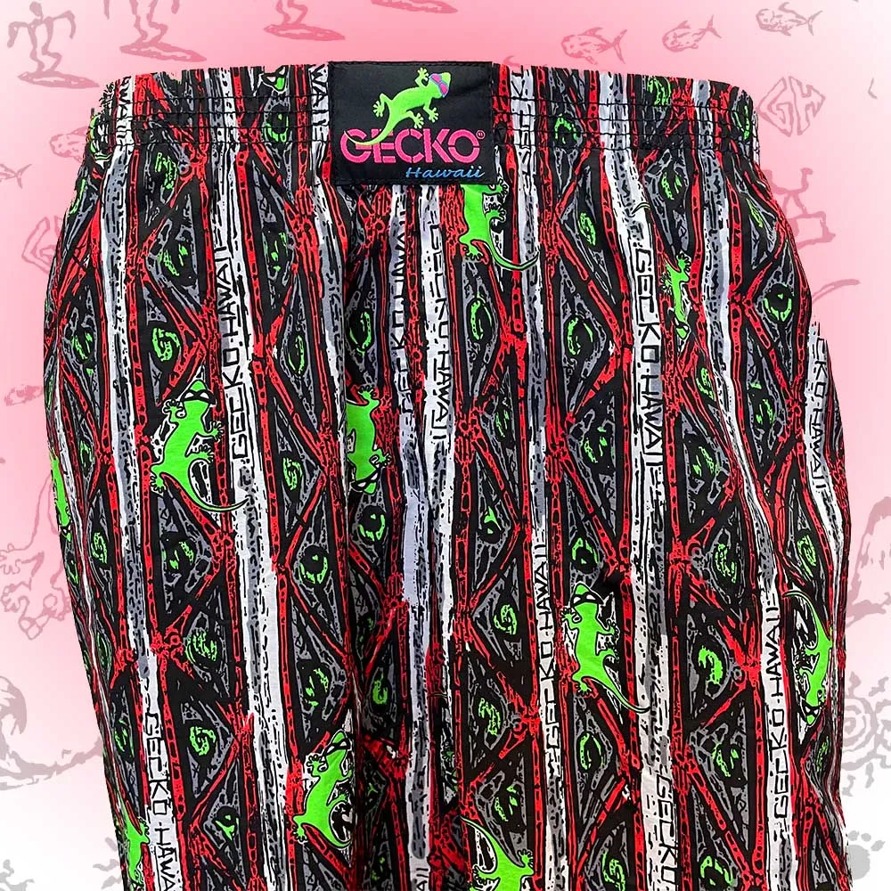 Red Stripe Gecko Beach Pants