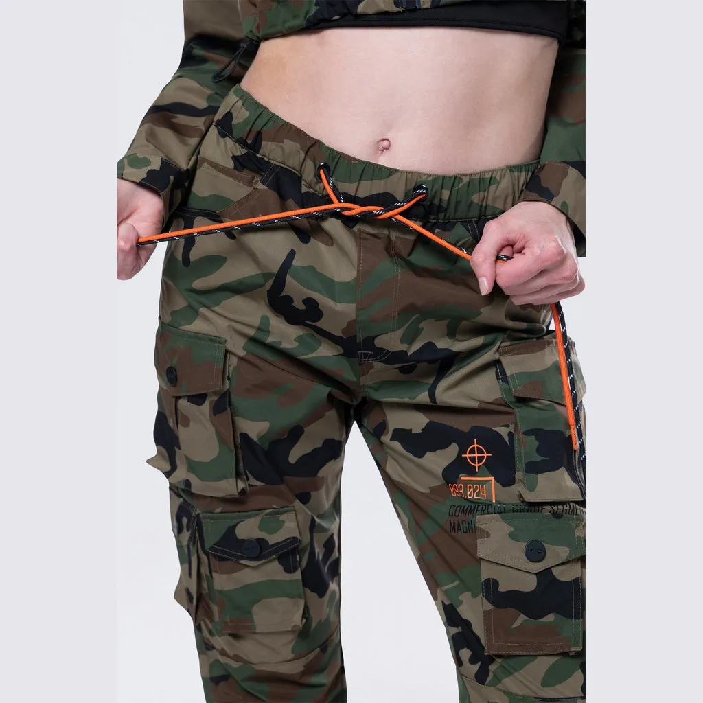 Relaxed Utility Slouched Pants - Wood Camo