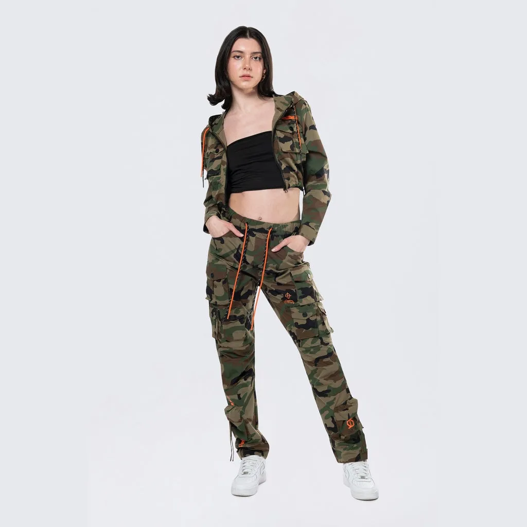 Relaxed Utility Slouched Pants - Wood Camo