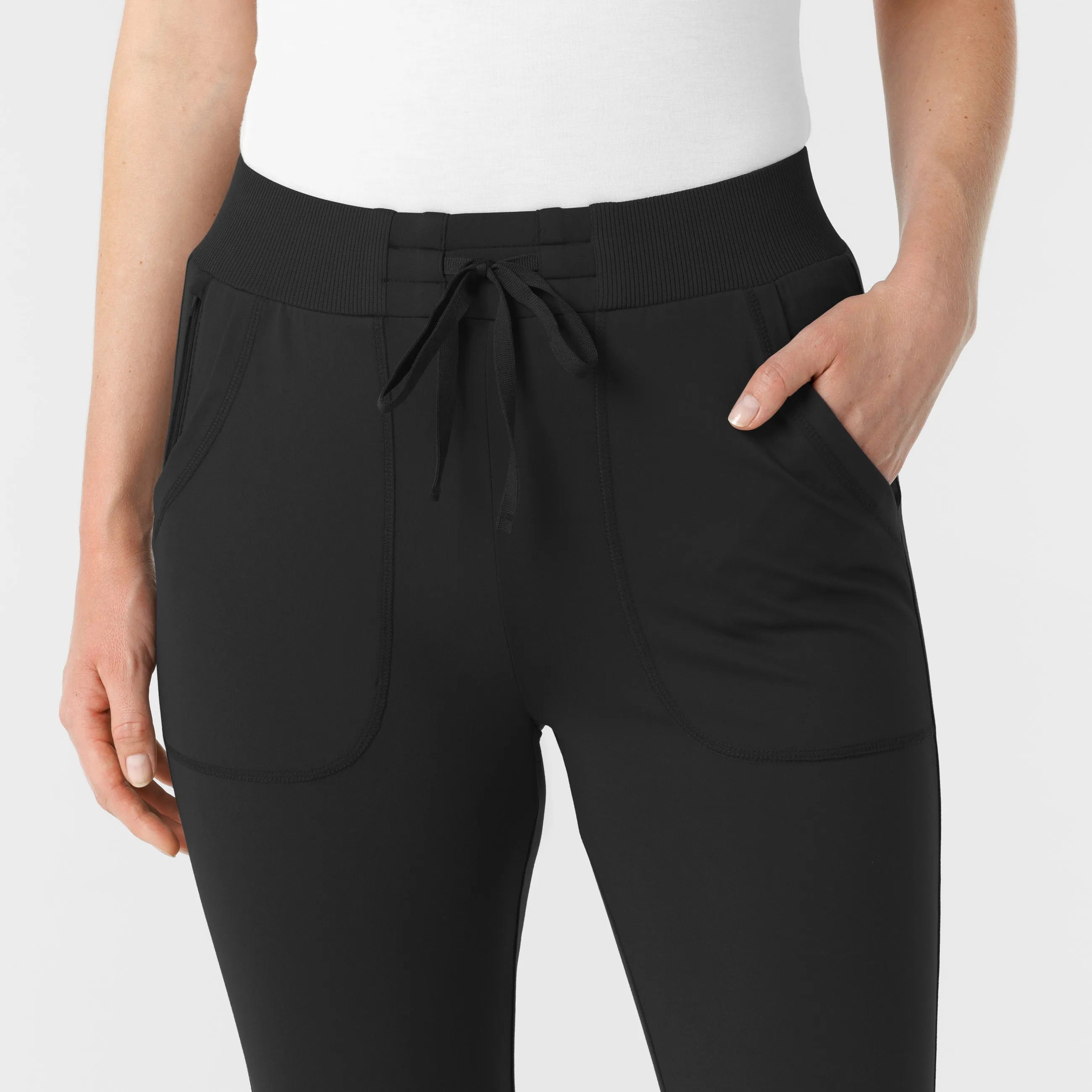 RENEW Knit Women's Track Scrub Pant - Black