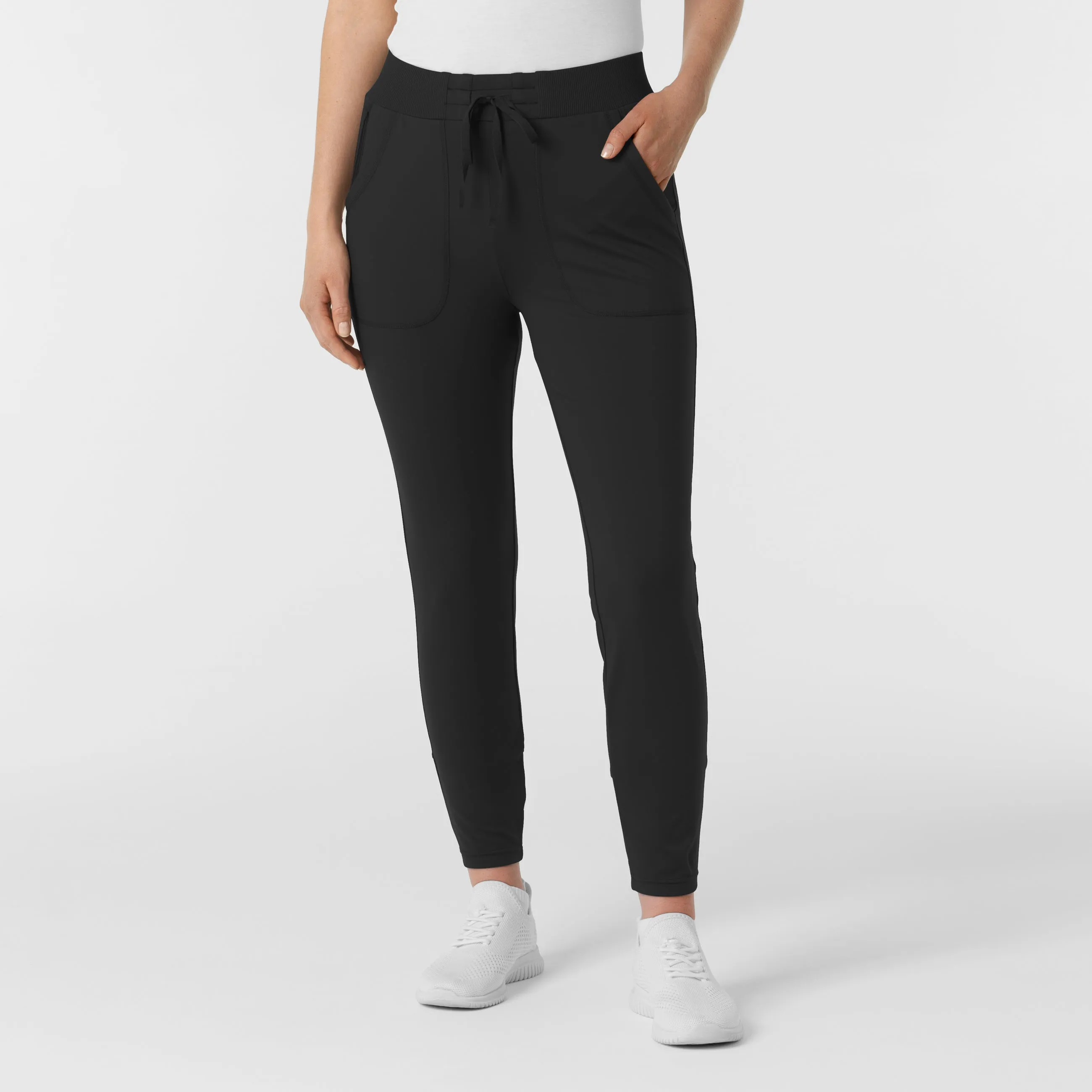 RENEW Knit Women's Track Scrub Pant - Black