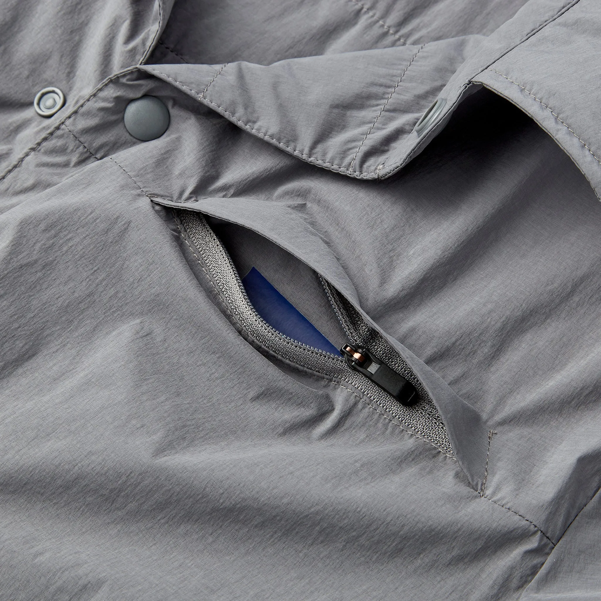 Reversible Insulated Shirt Jacket in Slate