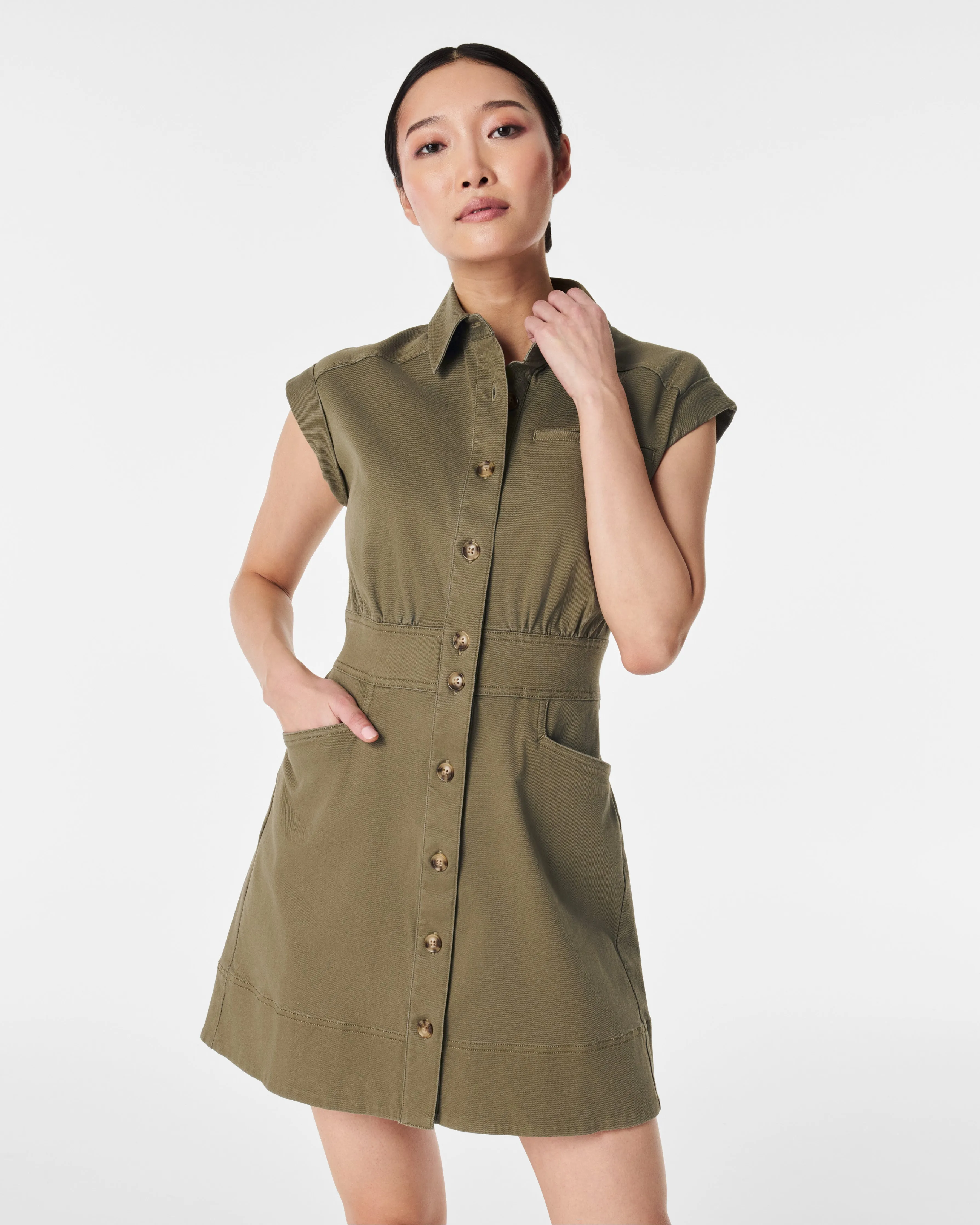 Stretch Twill Utility Dress