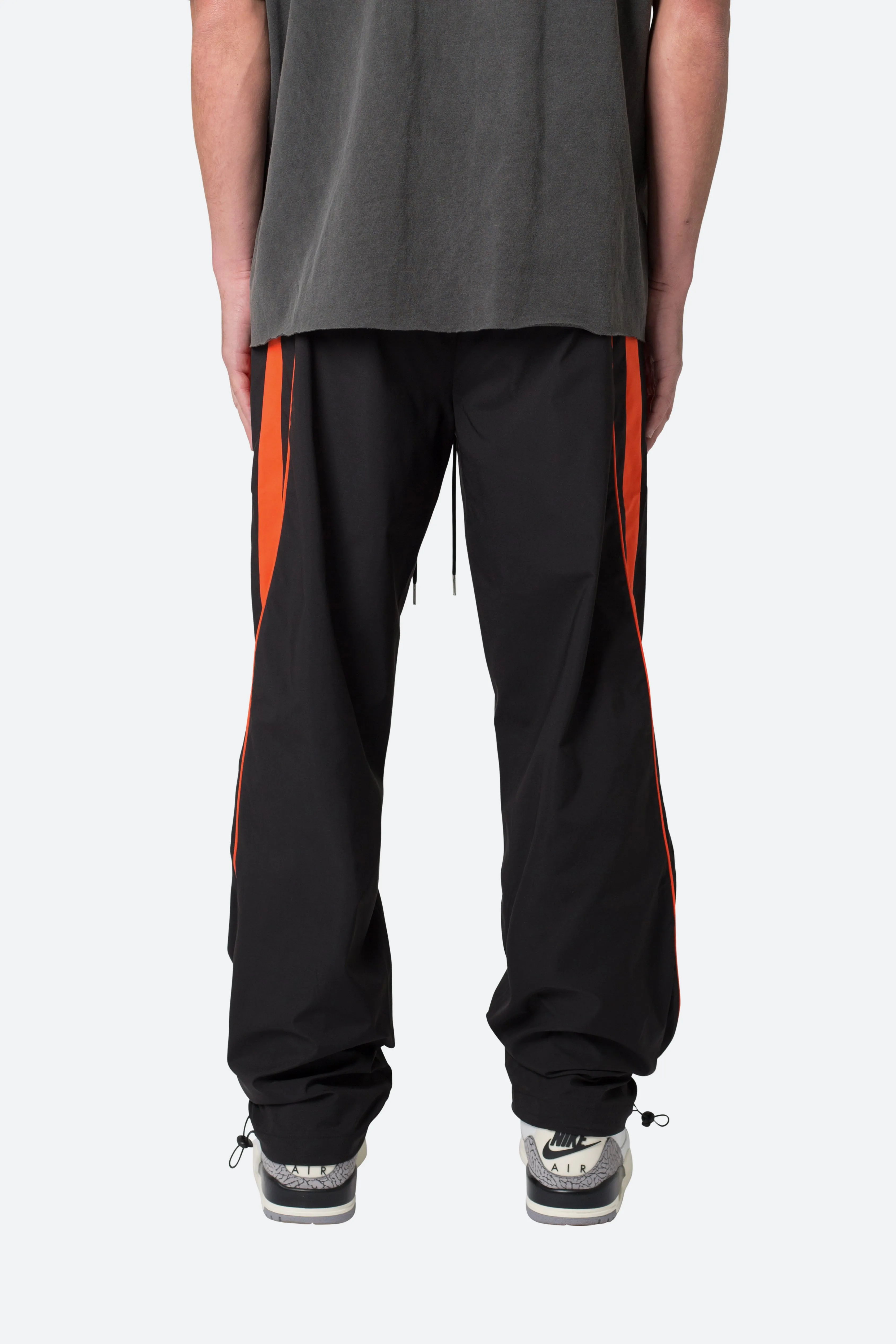 Striped Track Pants - Black/Orange