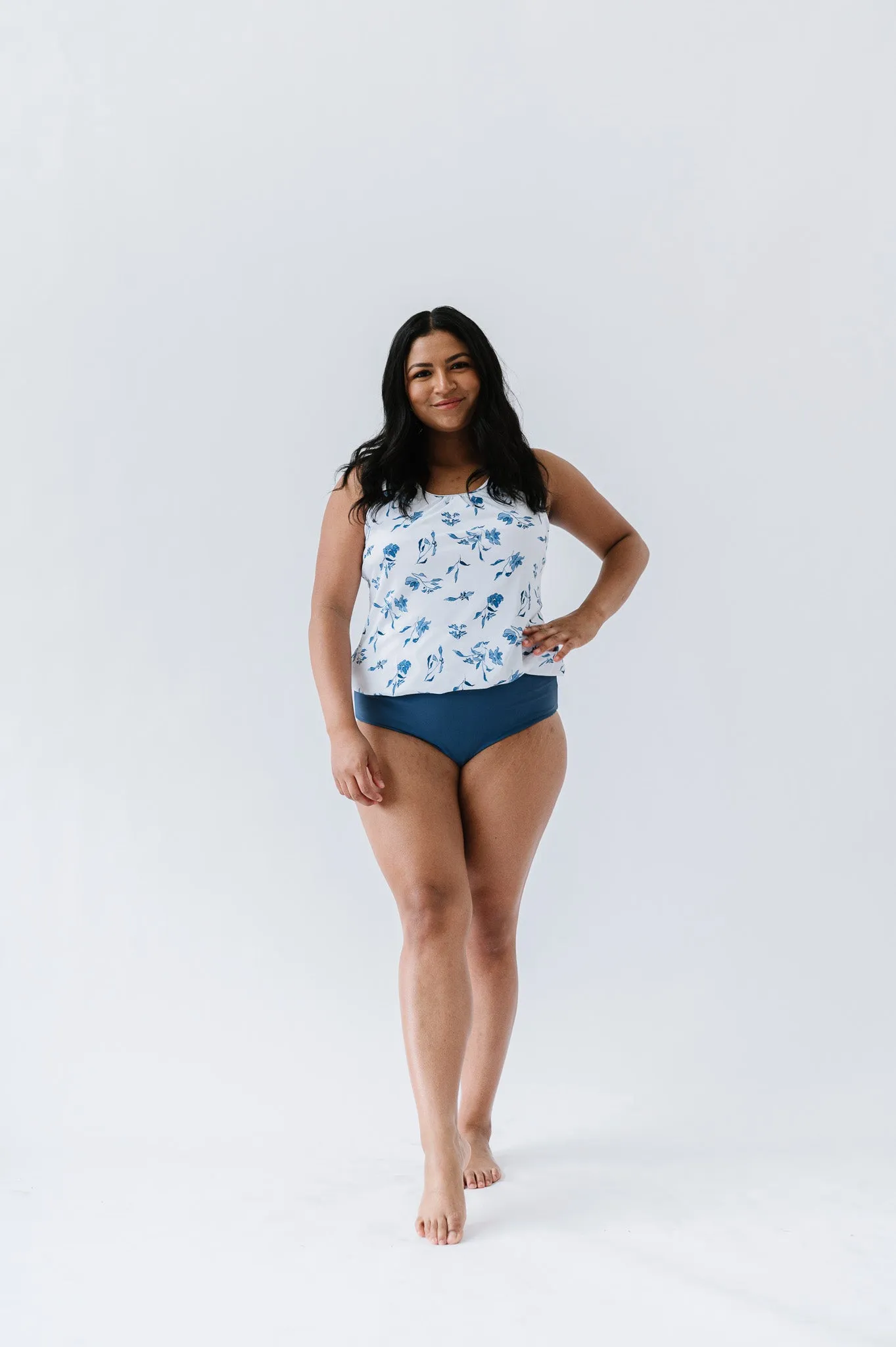 The Chase Top | Ocean Blue Floral