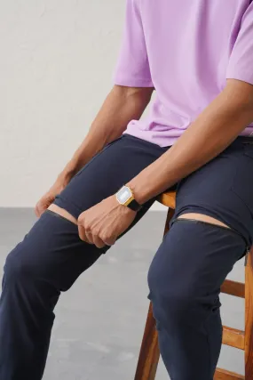 The Slim Fit Detachable Cargo Pants - Navy