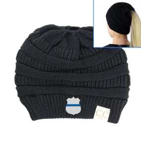 Thin Blue Line Badge Classic CC Beanie Tail